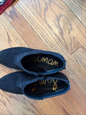Sam Edelman Black Suede Petty Ankle Booties